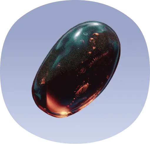 Schwarzer Bernstein mit Einschlüssen